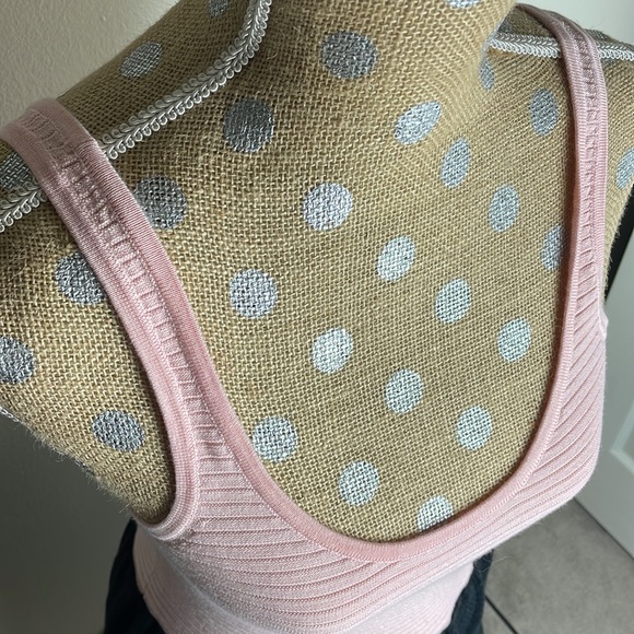 Victoria Secret Pink + Black Textured Knit Tank Fit Flare Medium Dress - Picture 7 of 10